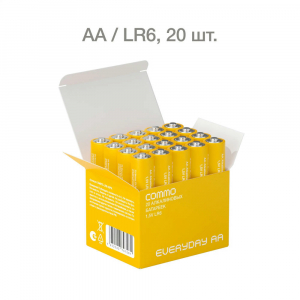 ��������� ����������� ����������� COMMO Everyday Batteries, LR6-��, 20 ���� � ��������